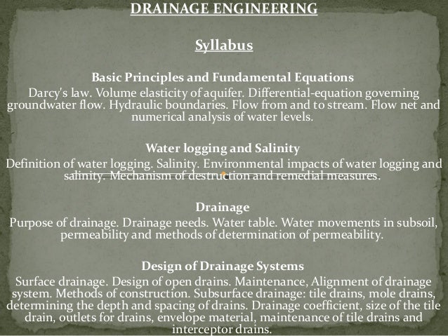drainage engineering by luthin